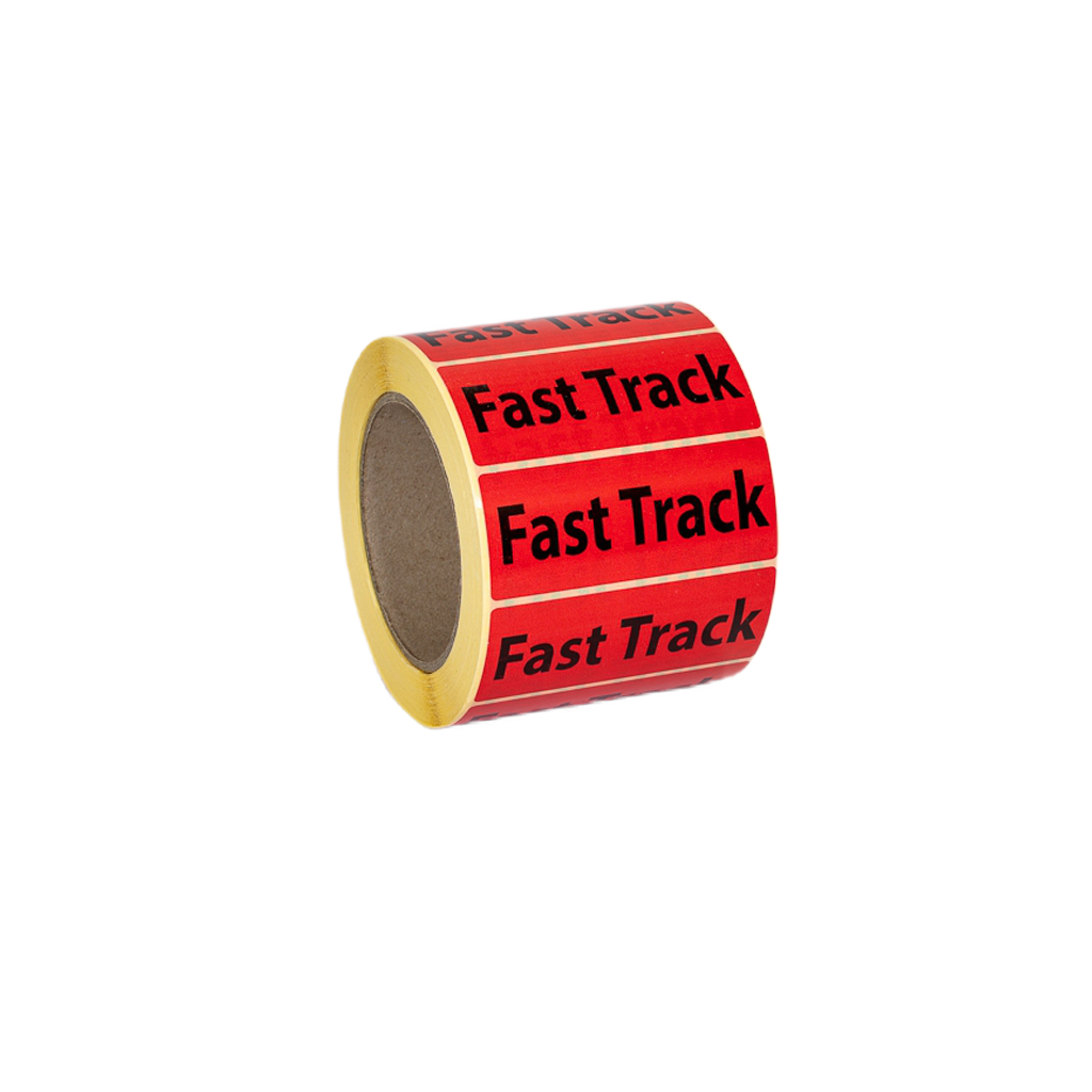 Fast Track Printed Red Label