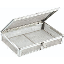 Load image into Gallery viewer, Stainless Steel Fine Mesh Basket Reinforced With Hinged Lid And Locking Clip
