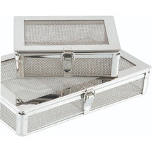 Load image into Gallery viewer, Stainless Steel Fine Mesh Basket Reinforced With Hinged Lid And Locking Clip