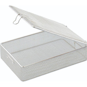 Stainless Steel Fine Mesh Basket With Clip Down Lid