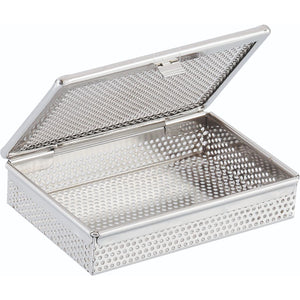 Stainless Steel Perforated Trinket Box With Hinged Lid