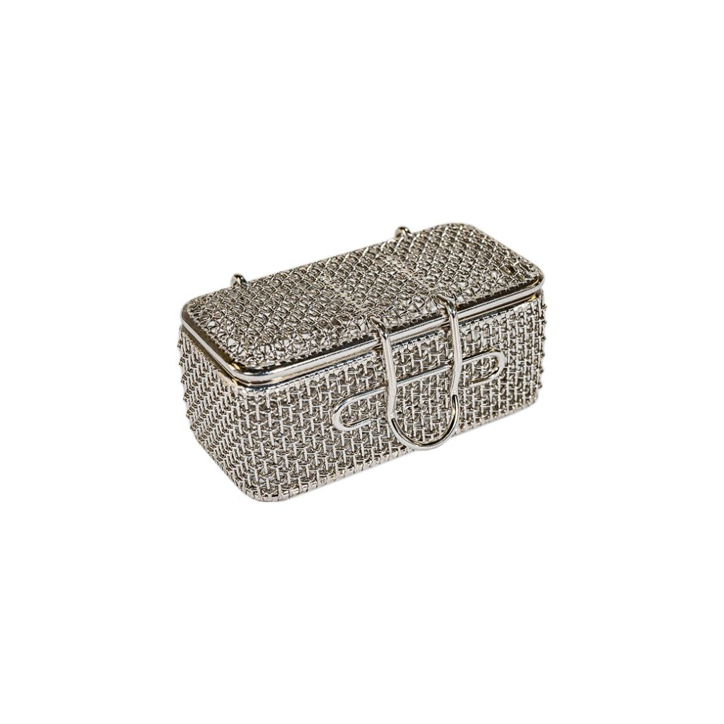 Stainless Steel Fine Mesh Basket With Clip Down Lid