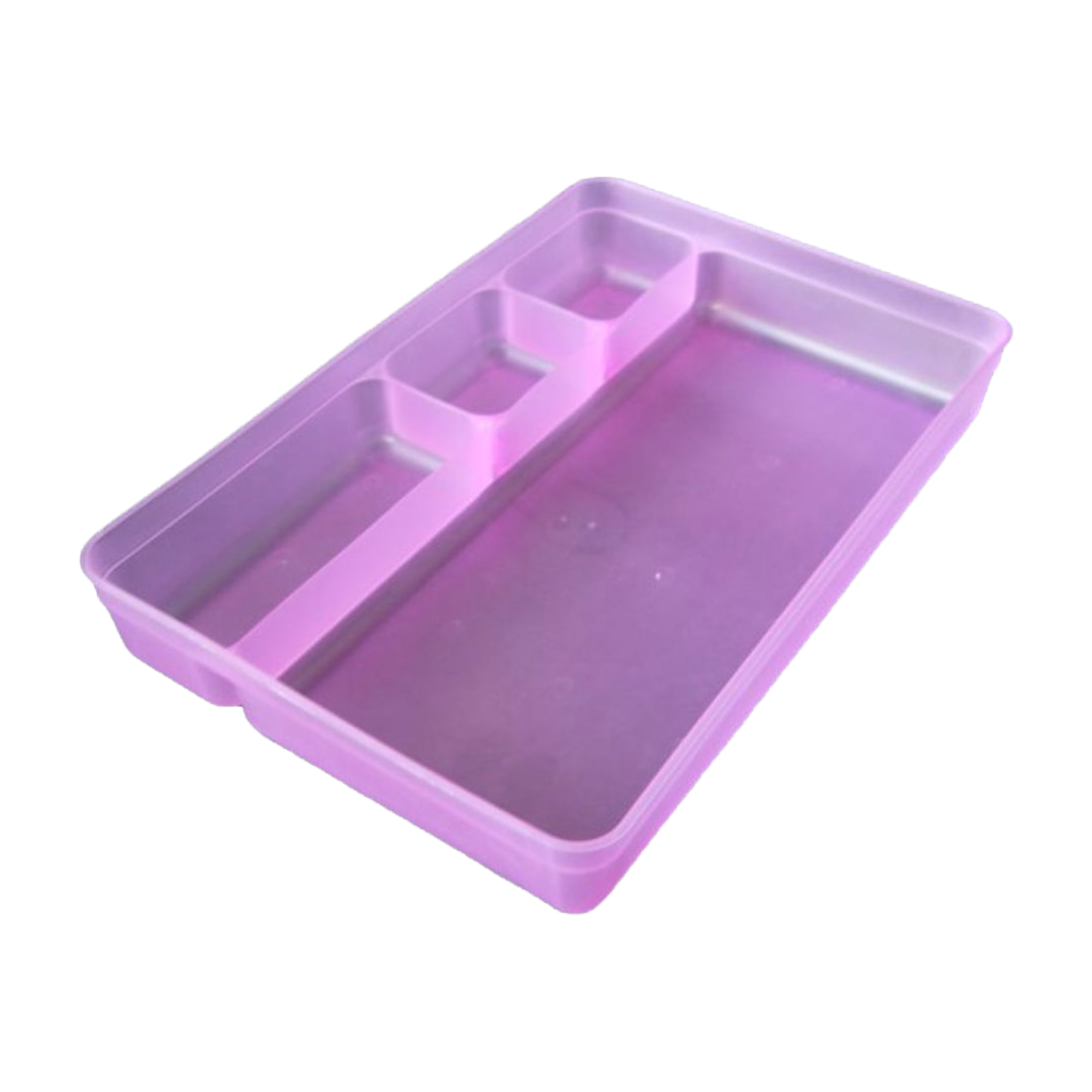 Single Use Compartment Pink Tray Sterile 270x180x40mm