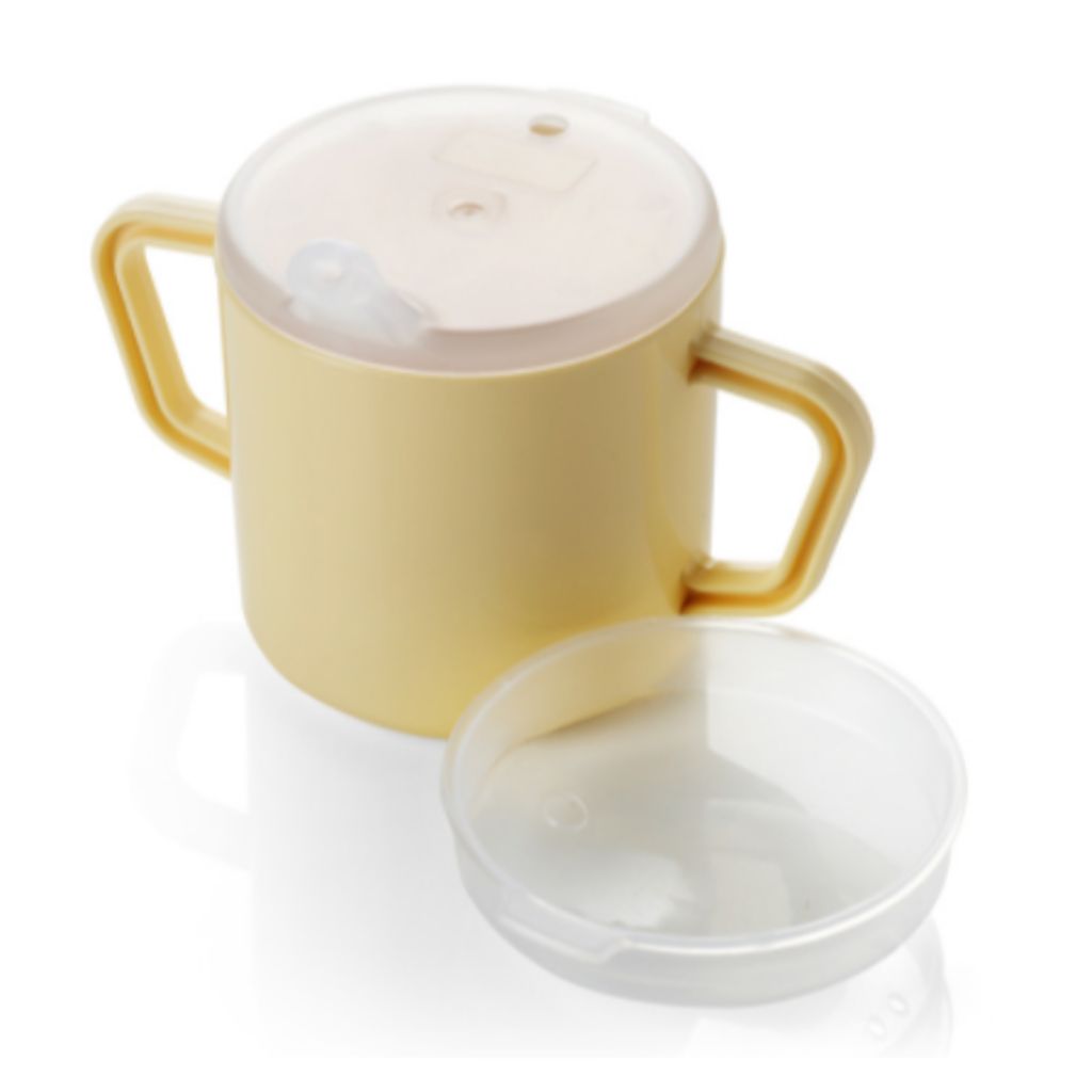 Drinking Cup with Handles, Spout Lid and Feeder Lid