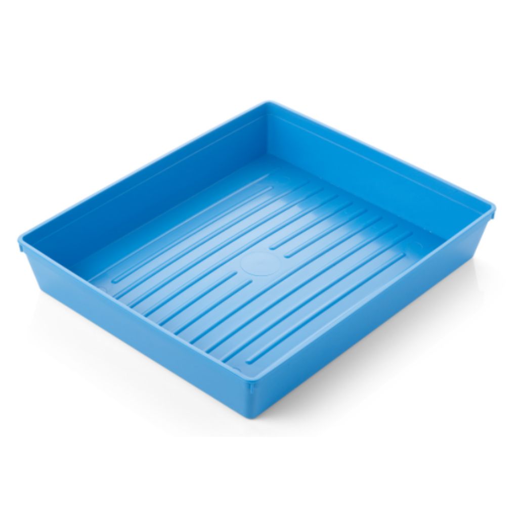 Reusable Solid Ribbed Base Instrument Tray 300x250x52mm