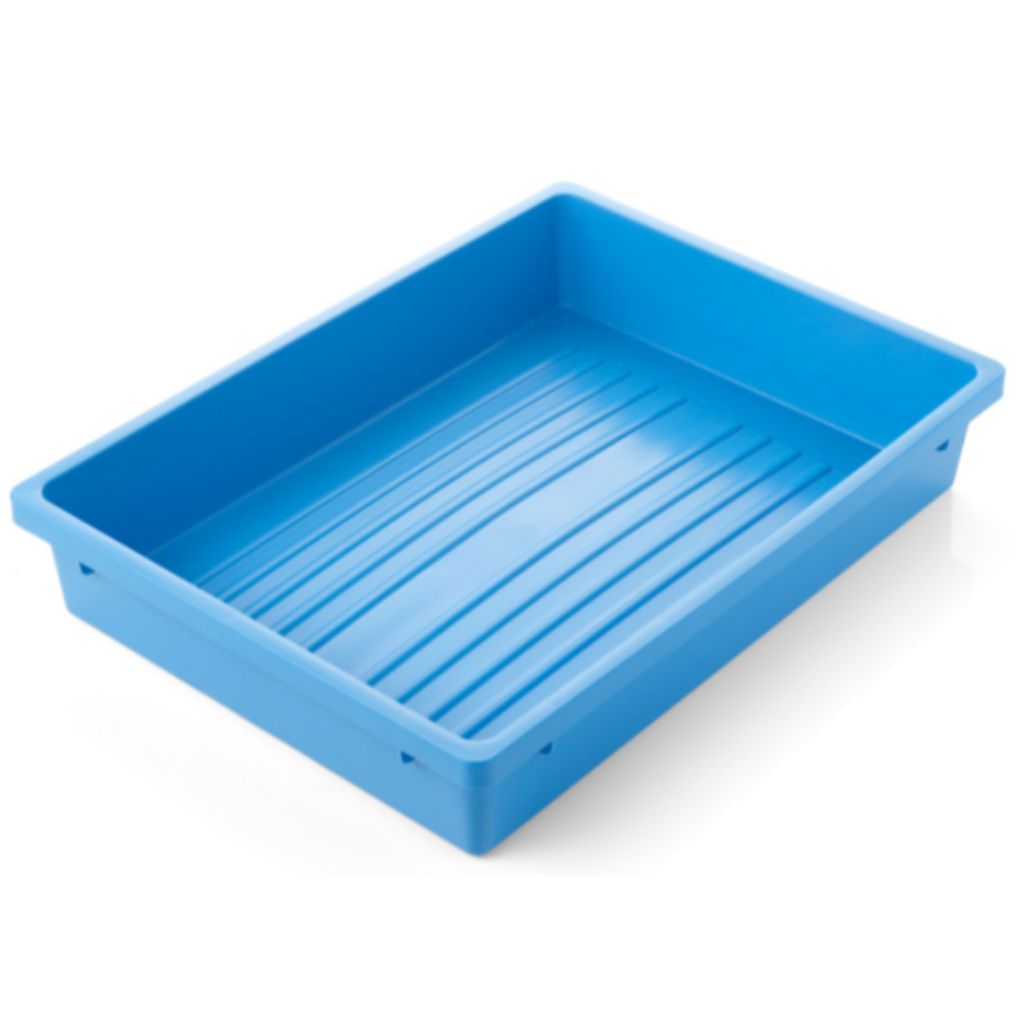 Reusable Solid Ribbed Base Instrument Tray 424x305x75mm