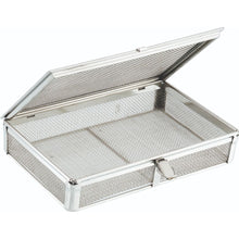Load image into Gallery viewer, Stainless Steel Fine Mesh Basket Reinforced With Hinged Lid And Locking Clip
