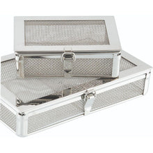 Load image into Gallery viewer, Stainless Steel Fine Mesh Basket Reinforced With Hinged Lid And Locking Clip
