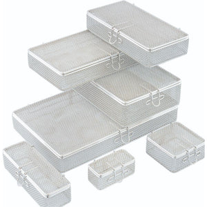 Stainless Steel Fine Mesh Basket With Clip Down Lid