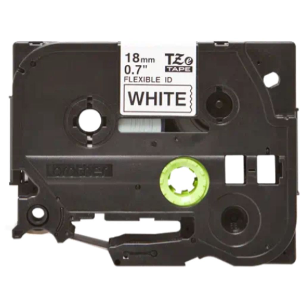 Brother Black on White Flexible ID Labelling Tape
